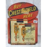A 2 sided metal sign 'Buy Chesterfield Here', 16.
