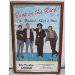 A framed and glazed Ritz Theatre Lincoln poster for Back on the Road Jim Richard Chas and Dave