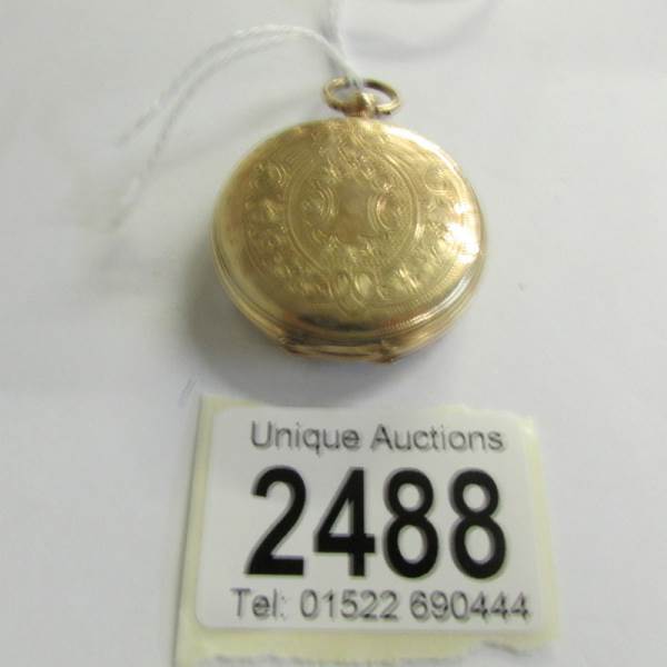 A 14ct gold ladies watch fob. - Image 2 of 3