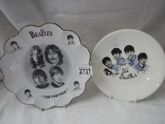 2 Beatles plates (1 by Eyebrow Cottage china).