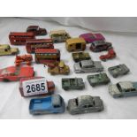 A quantity of early Lesney Matchbox model cars.