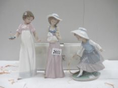 3 NAO figures including Girl with Hoop a/f,