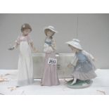 3 NAO figures including Girl with Hoop a/f,