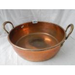 An early solid copper preserving pan