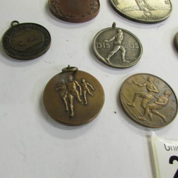 11 vintage sports medals. - Image 3 of 4