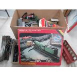 Box containing quantity of 00 scale Hornby Railways rolling stock,