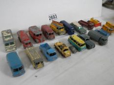 A quantity of early Lesney Matchbox model cars.