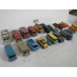 A quantity of early Lesney Matchbox model cars.