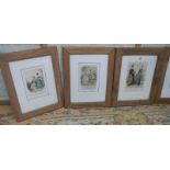 6 framed and glazed fashion prints.