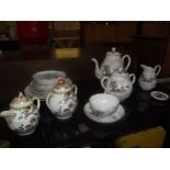 A signed Oriental part teaset etc.