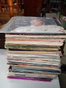 A large quantity of LP records.