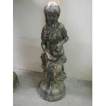 A lady garden urn. 27".