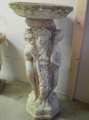 A 3 graces bird bath. 33".