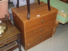 A retro chest of 3 drawers