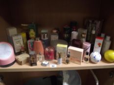 A collection of vintage perfume, talc etc.