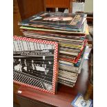 A quantity of LP records.