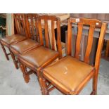 A set of 4 Edwardian dining chairs.