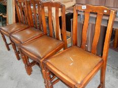 A set of 4 Edwardian dining chairs.