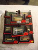 Ten 176 scale Corgi Exclusive First Editions (EFE) toy bus models