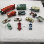 A quantity of playworn Dinky and Corgi vehicles