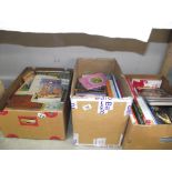 3 boxes of assorted books