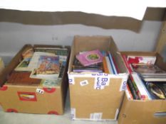 3 boxes of assorted books