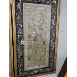 A framed and glazed Chinese silk embroidery.