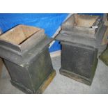 A pair of chimney pots.
