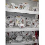 3 shelves of Royal Worcester Evesham dinnerware (good lot)