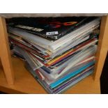 A quantity of LP records.