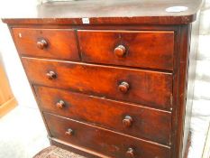 A Victorian mahogany 2 over 3 chest of drawers, a/f.