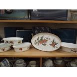 4 boxed Royal Worcester 'Evesham' oval dishes and a shallow oval dish