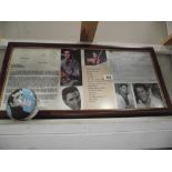 A framed Elvis montage & a Regency Fine Arts & a trinket box