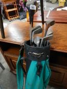 A set of golf clubs