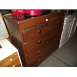 A Victorian pine chest of drawers