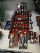 A collection of souvenir spoons