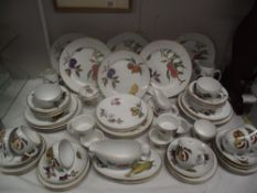 A Royal Worcester fruit pattern dinner set