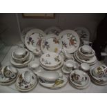 A Royal Worcester fruit pattern dinner set