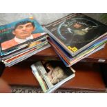 A quantity of LP records.