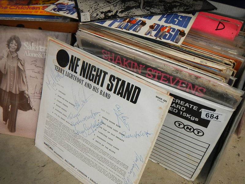 Signed Barron Knights, Terry Lightfoot LP's and large quantity of records. - Image 2 of 3