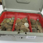 A cash box of old coins.