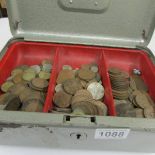 A cash box of old coins.