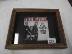 A framed & glazed The Beatles 3D picture