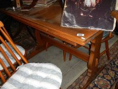 An oak draw leaf table.