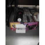 A box of 45's single records