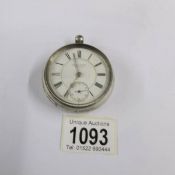 A 19th century George Barnes, Corner House, Gainsborough Verge pocket watch, case a/f.