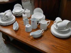 A white china tea set.