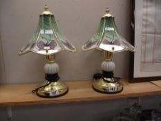 2 bedside table lamps