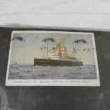 An album of shipping related postcards including White Star Line,