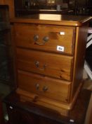 A soild pine 3 drawer bedroom chest